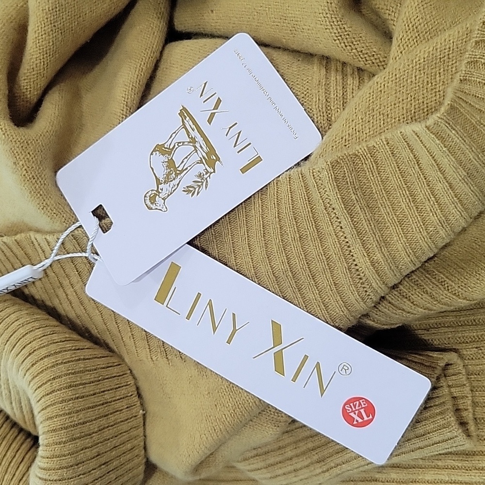 LINY XIN Women's Superfine Merino Wool Knitted Pullover Sweater Size XL - Picture 11 of 11